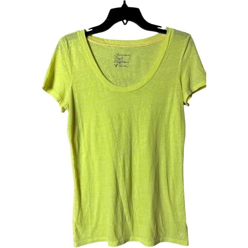 American Eagle Outfitters Women's Citron Short Sleeve Crew Neck T-Shirt Sz L